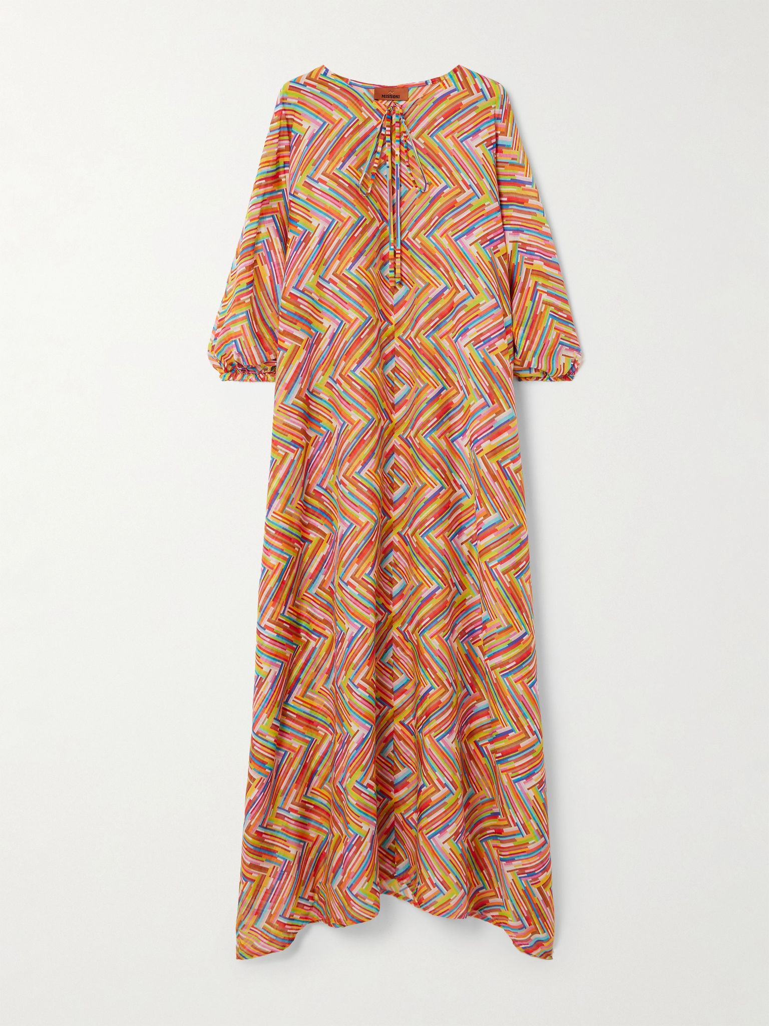 Mare printed cotton and silk-blend kaftan Multi - 1