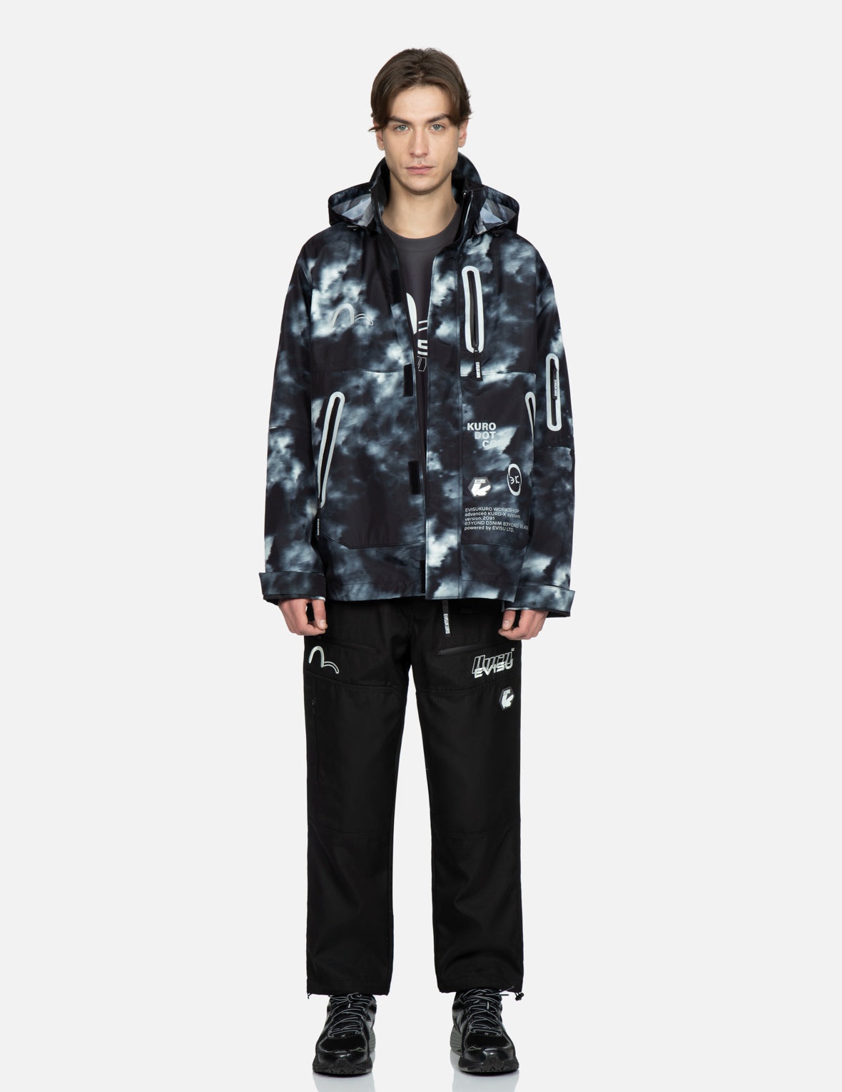 Allover Digital Print Hooded Windbreaker - 5