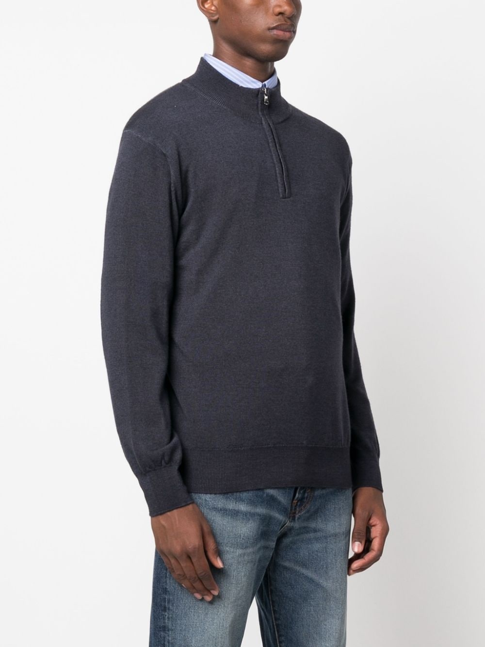 half-zip wool jumper - 3