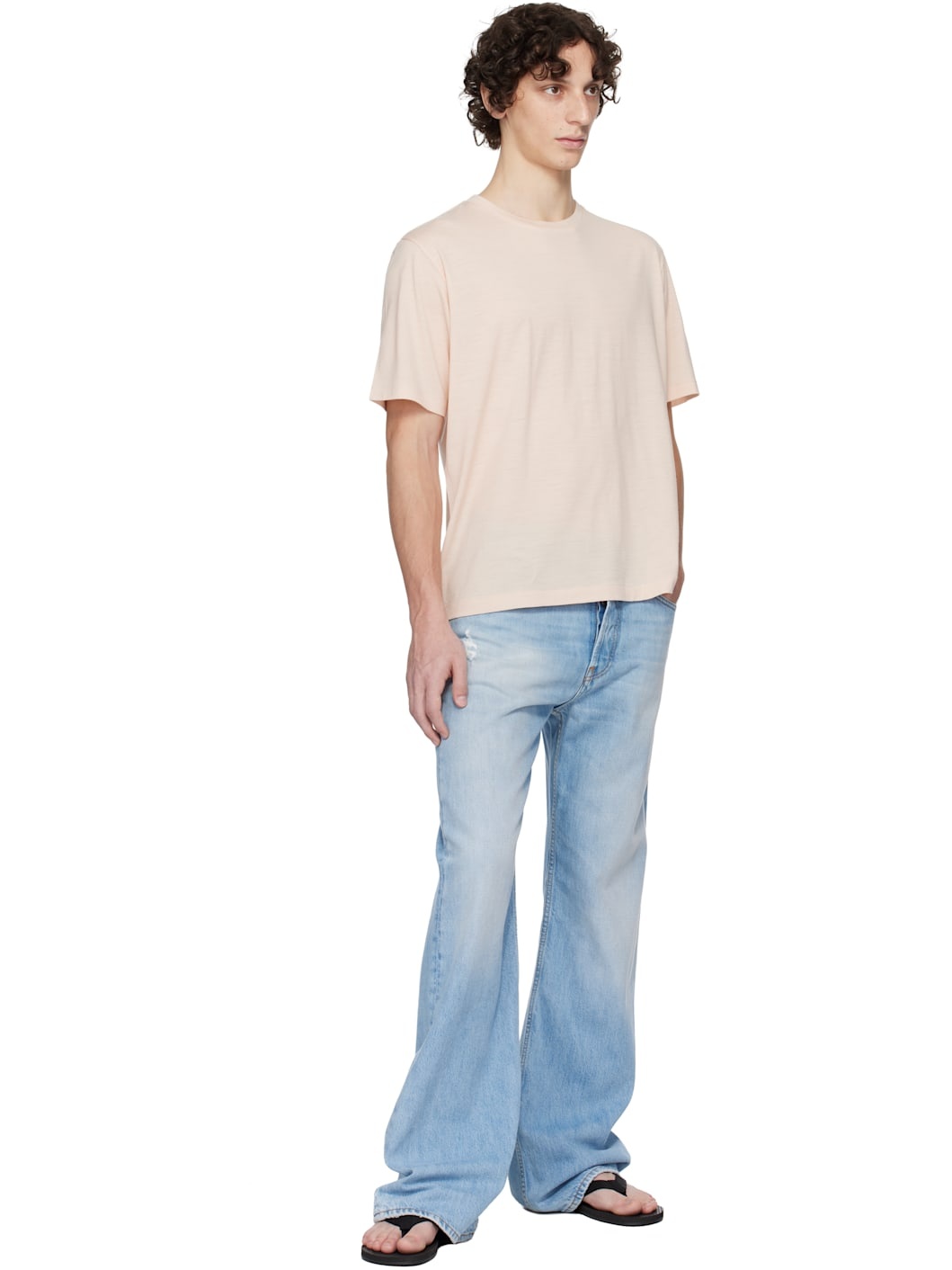 Pink Super Soft Wool Jersey T-shirt - 4