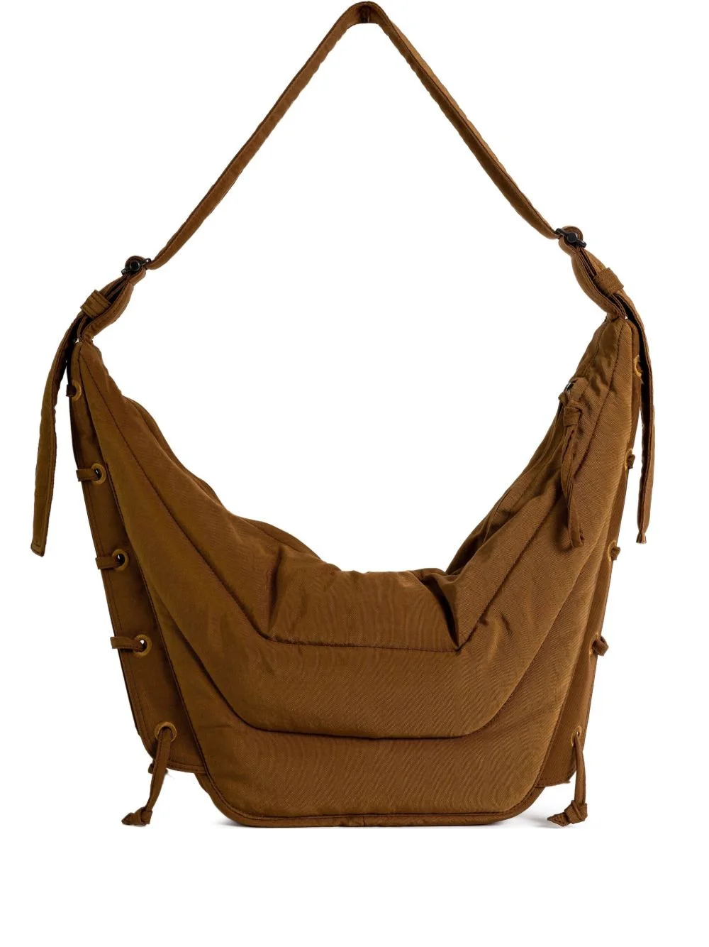 quilted lace-up shoulder bag - 1