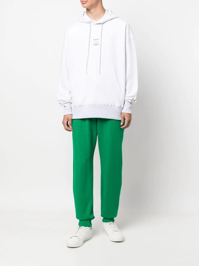 MSGM embroidered-logo drawstring hoodie outlook