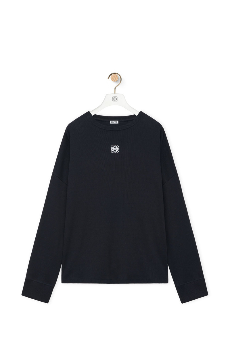 Oversized fit long sleeve T-shirt in cotton - 1