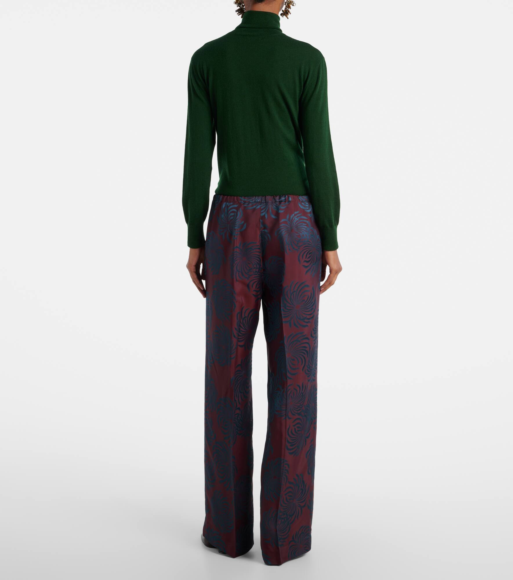 Printed wide-leg pants - 3