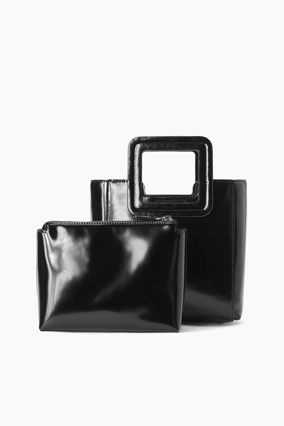 STAUD MINI SHIRLEY LEATHER BAG BLACK - 5
