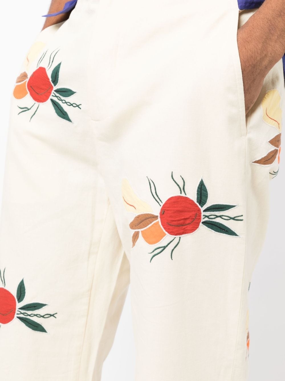 patch-detail cropped trousers - 5