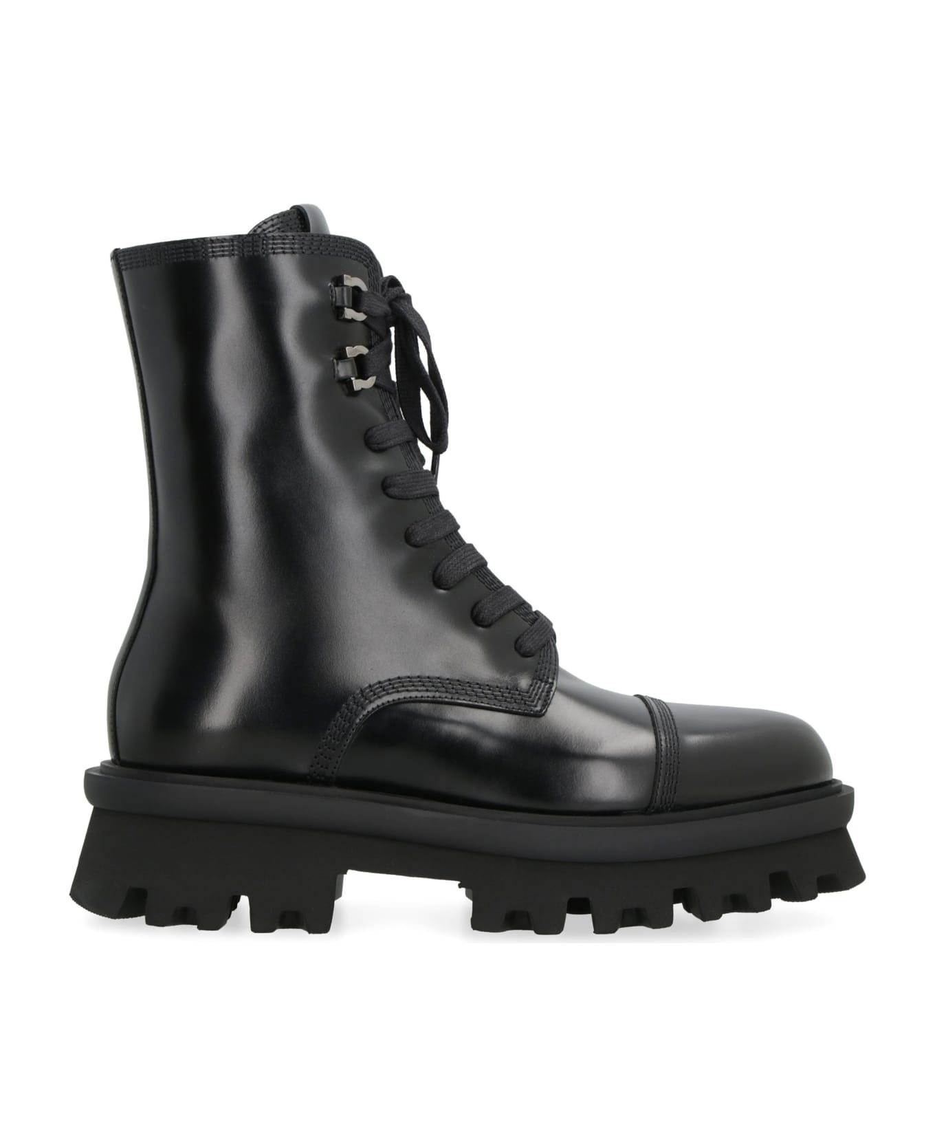 Leather Combat Boots - 2