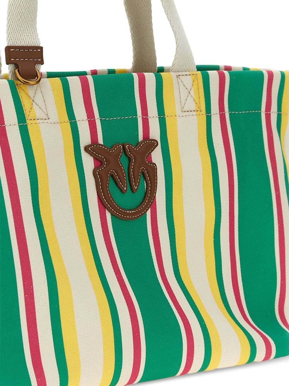 striped canvas tote bag - 3