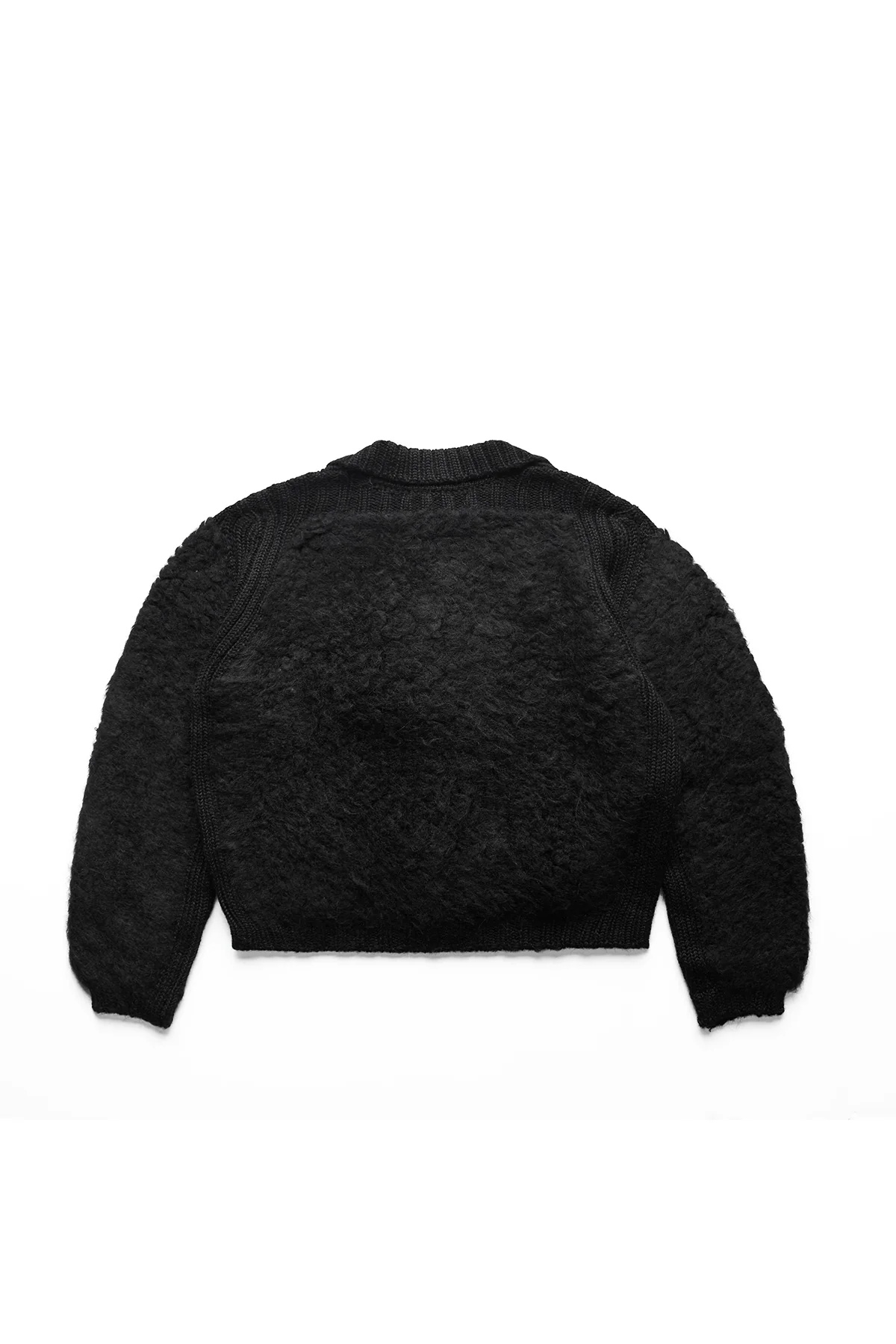Eckhaus Latta Teddy Cardigan Black - 2