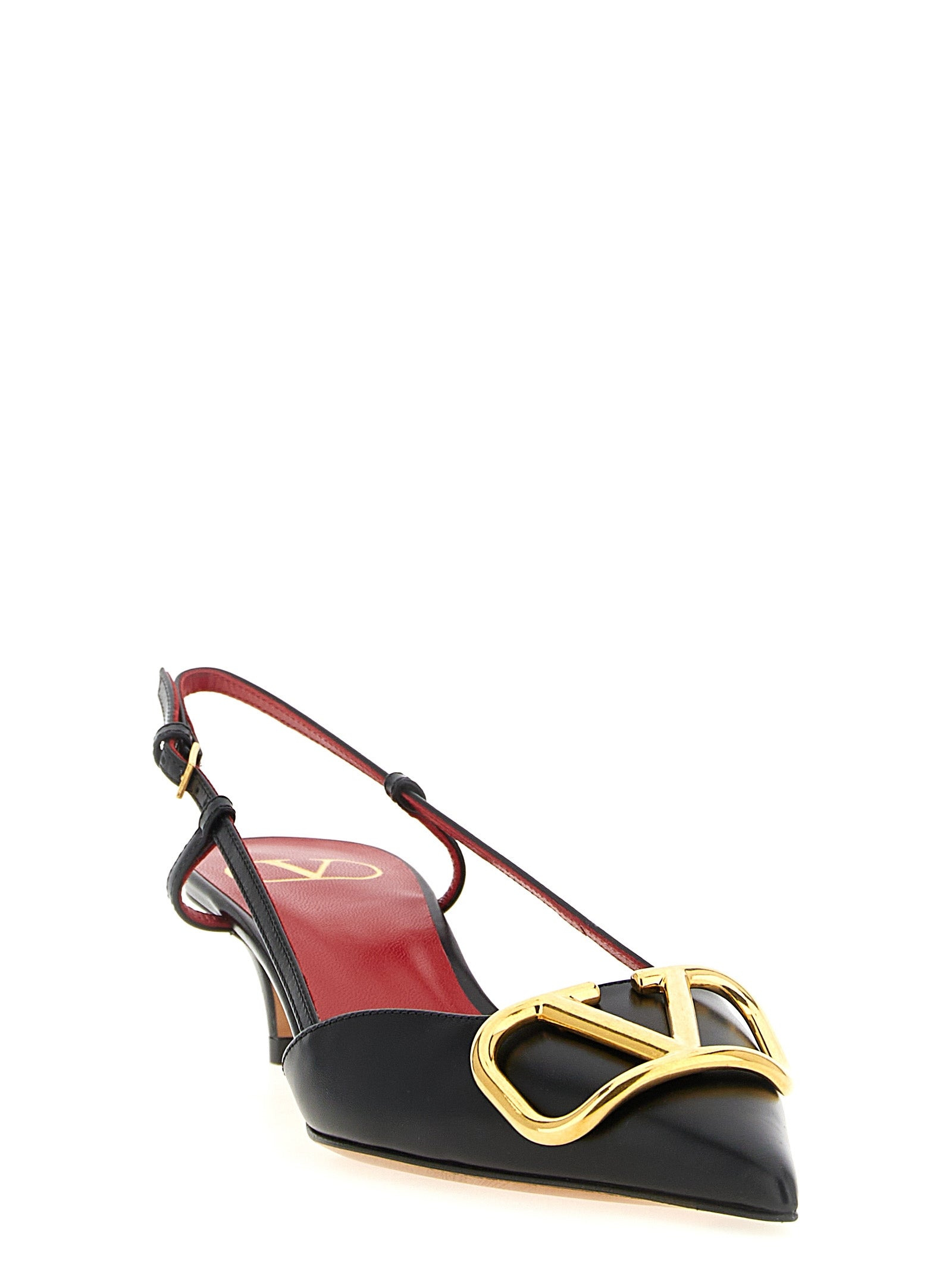 Slingback Valentino Garavani Vlogo Signature Pumps Black - 2