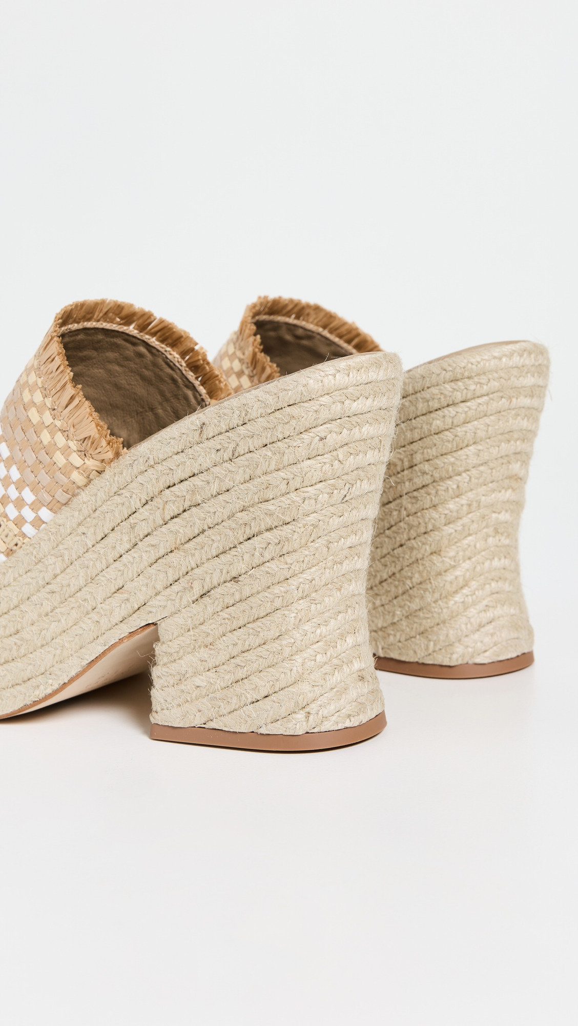 Natural Weaved Raffia Platform Espadrilles - 4