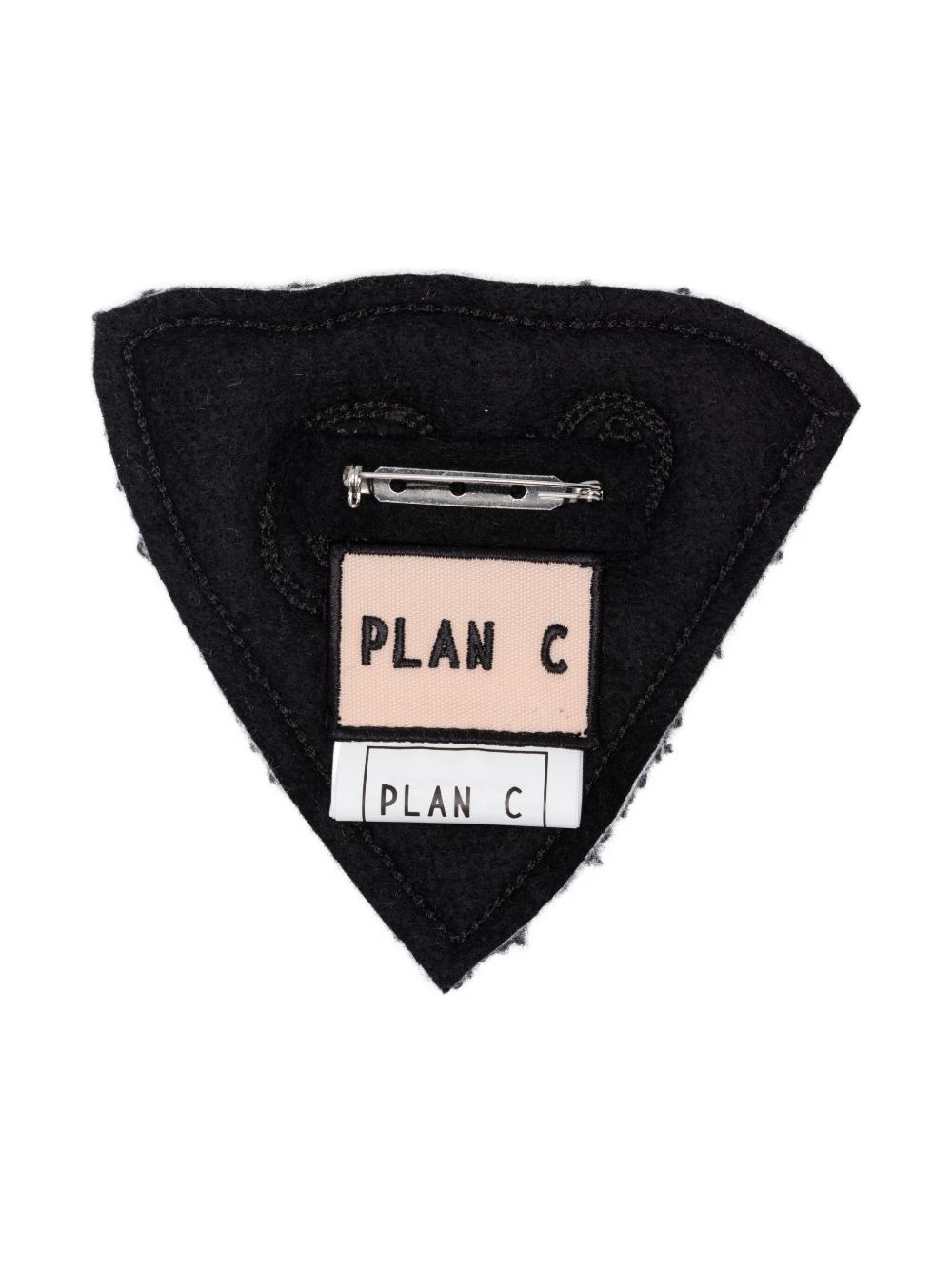 triangular embroidered pin - 2