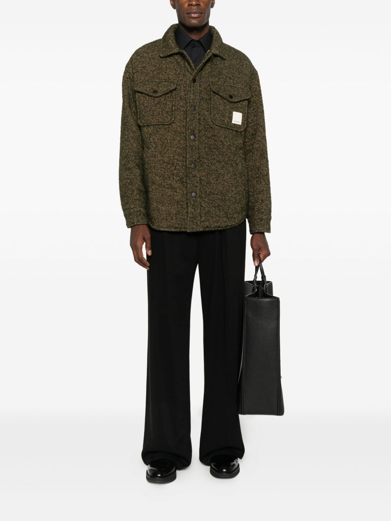 EMPORIO ARMANI logo-patch shirt jacket outlook