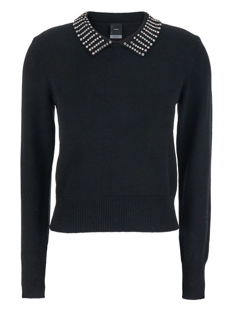 embellished-collar sweater 1