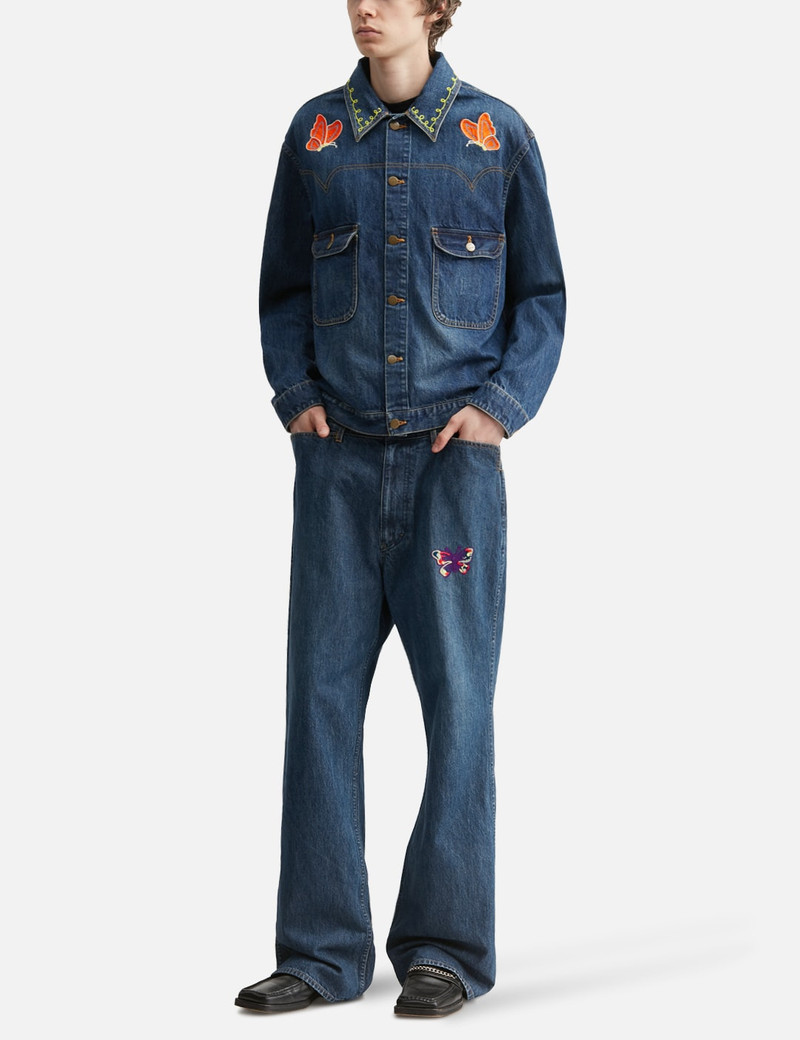 NEEDLES PAPILLON EMBROIDERY JEAN JACKET - 12OZ DENIM outlook