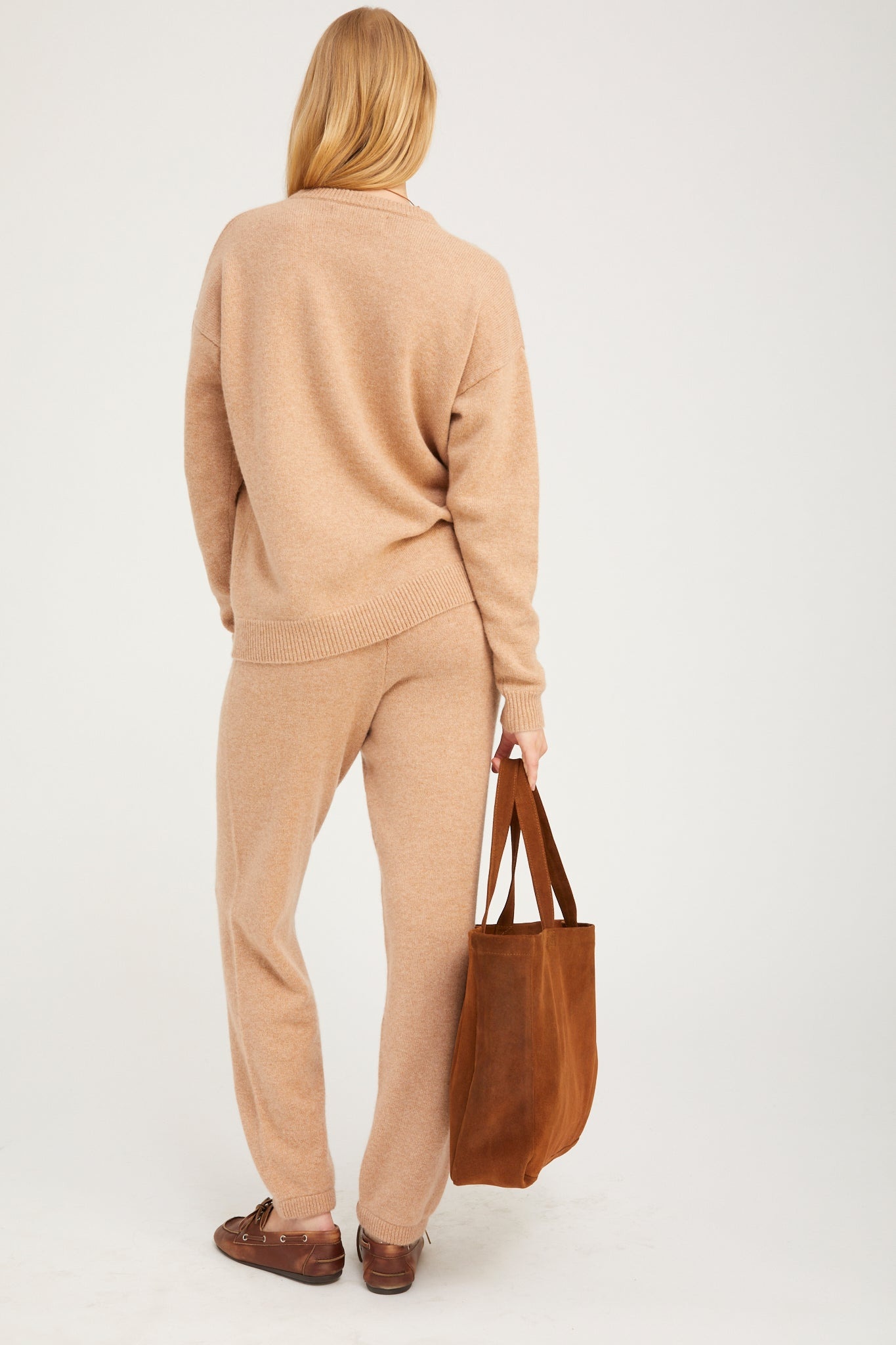 ALMONDINE CASHMERE HEART LOGO SWEATPANTS - 4