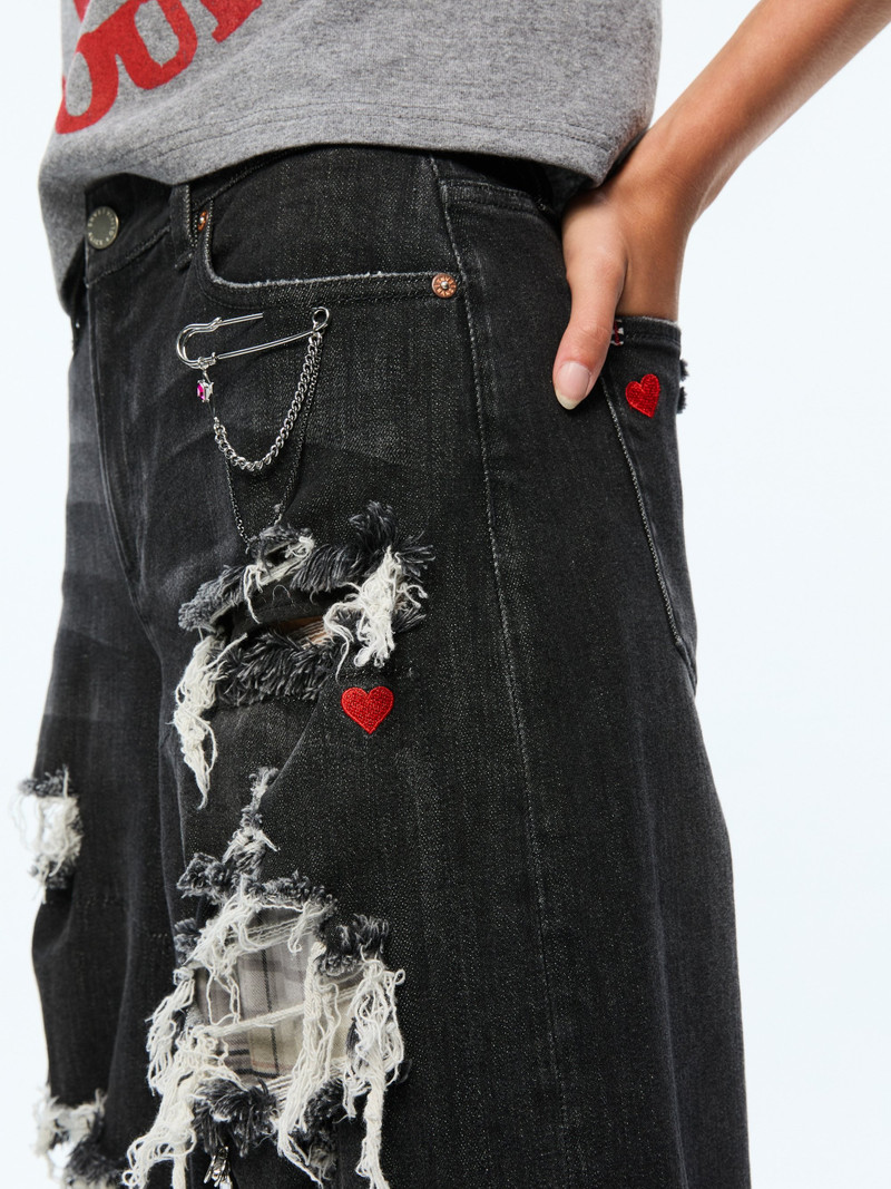 HARPER MID RISE SUPER BAGGY DISTRESSED JEAN 5
