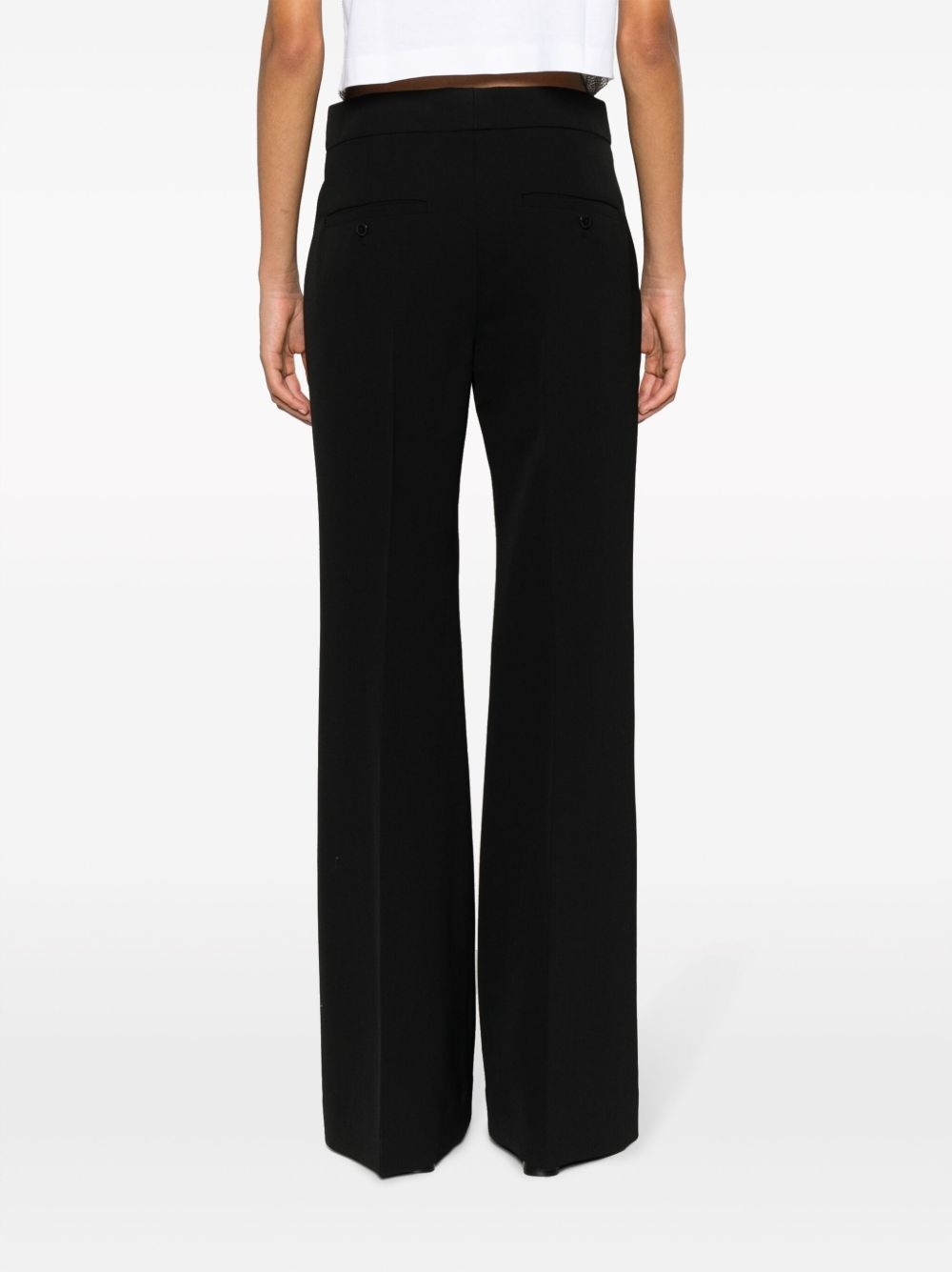 flared-leg wool trousers - 4