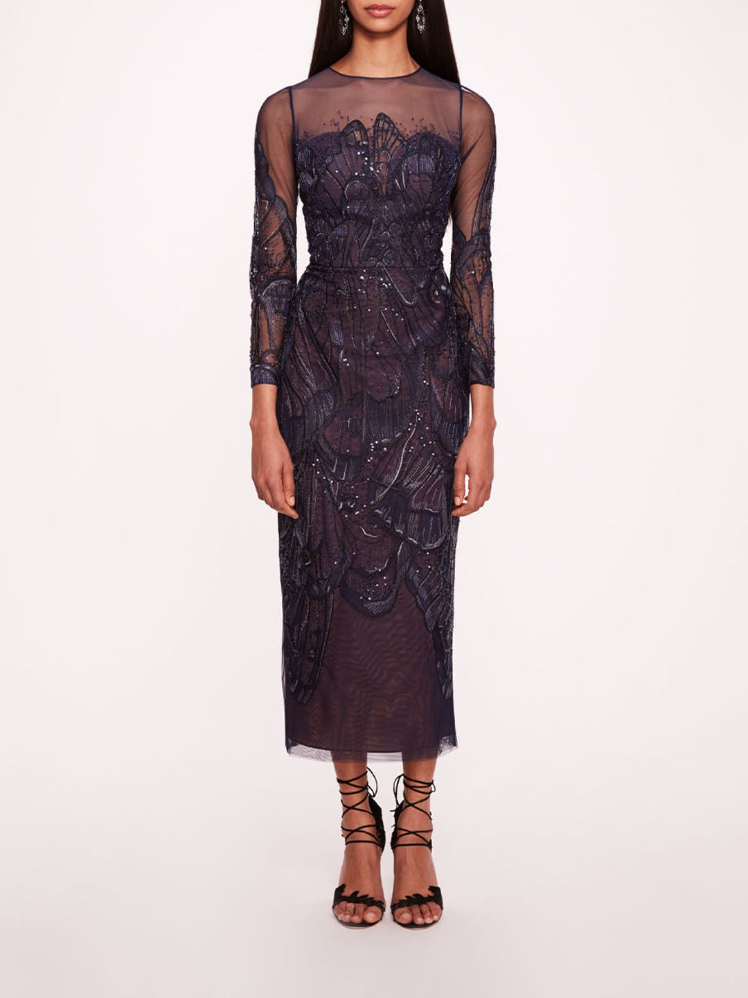 WINGED SYMPHONY MIDI DRESS - 1