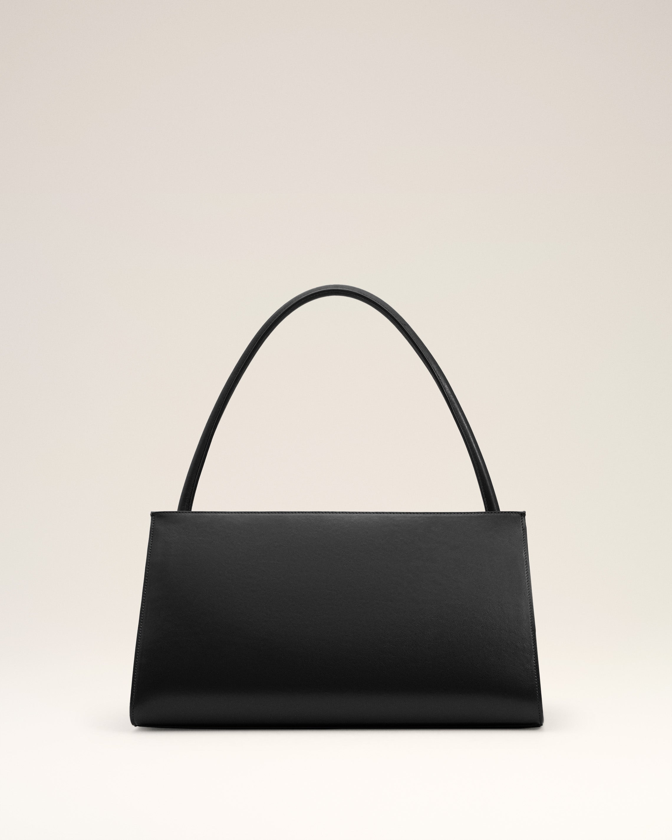 BLACK SMOOTH LEATHER MIMI BAG - 4