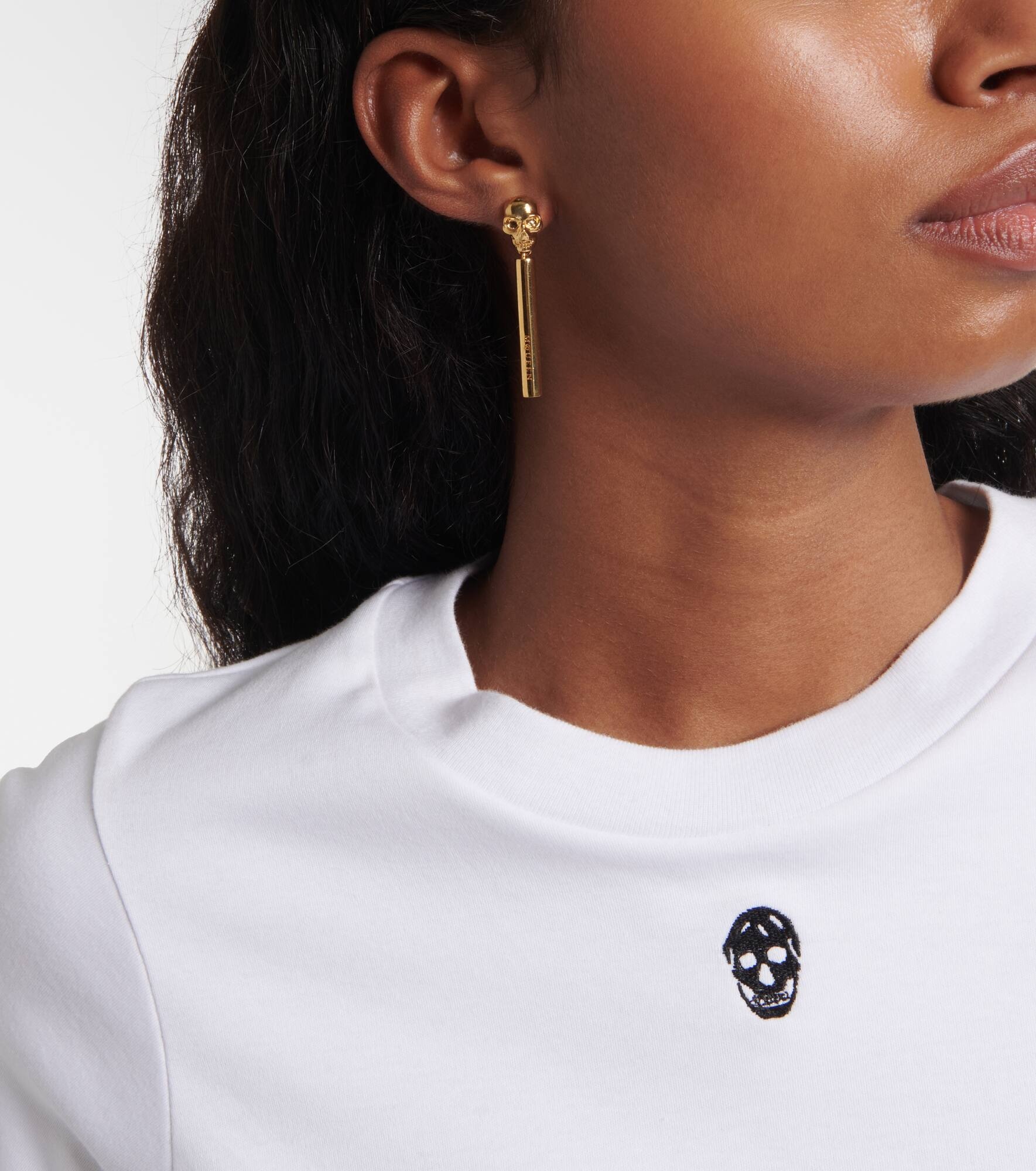 ピアス ALEXANDER MCQUEEN SKULL BAR EARRINGS Alexander McQueen Skull bar earrings | mytheresa | REVERSIBLE