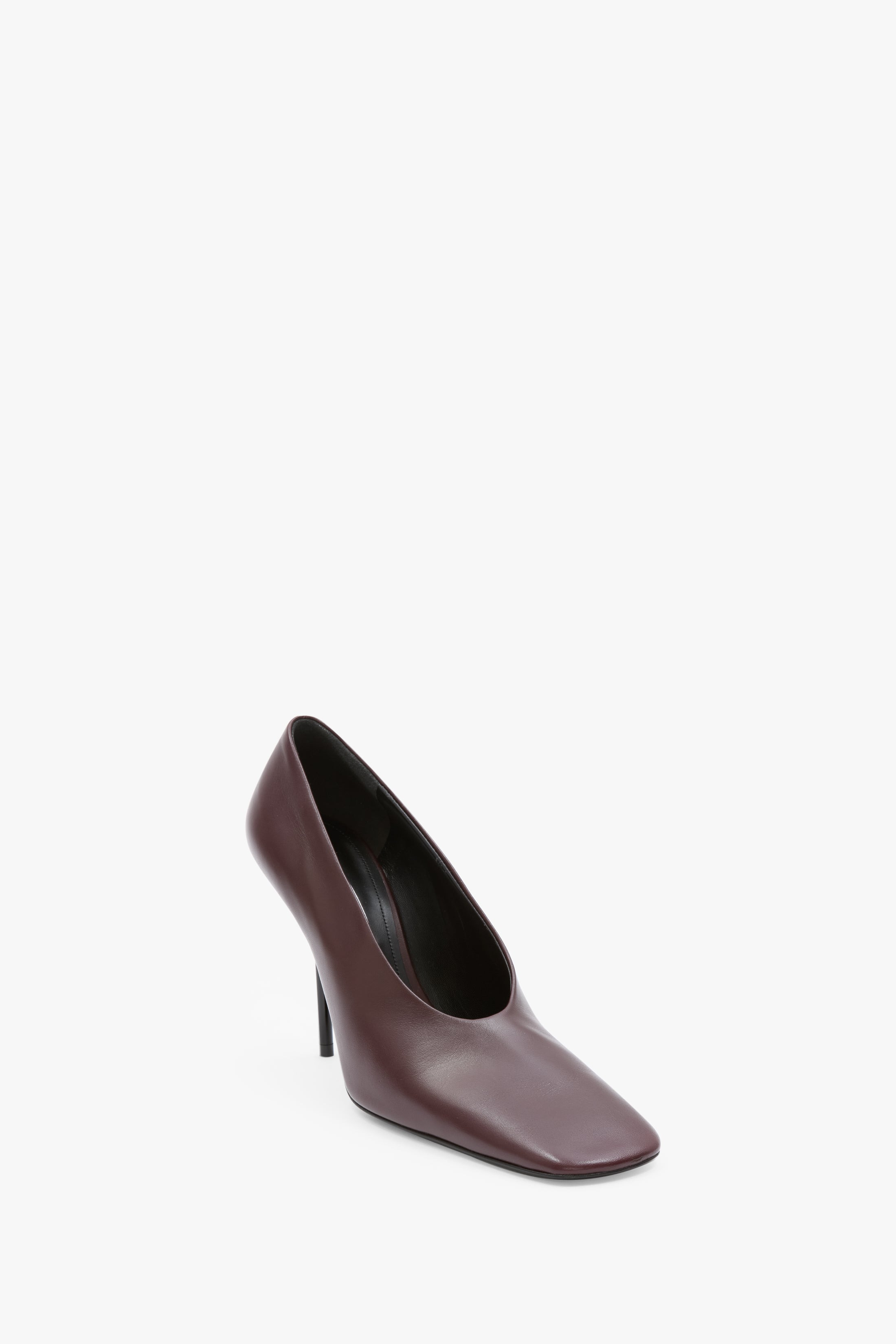 Olivia Stiletto Pump In Burgundy Smooth Leather - 2