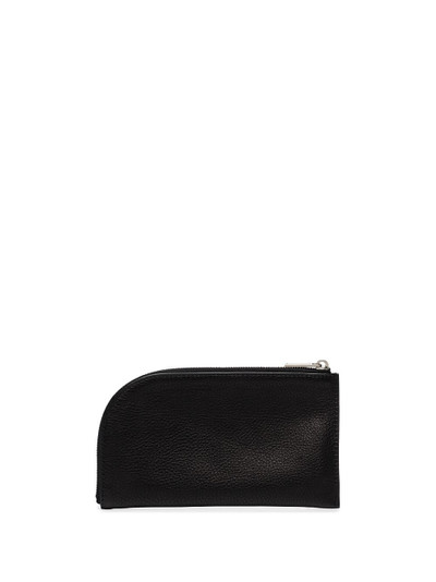 Rick Owens embossed logo curved zipped wallet outlook