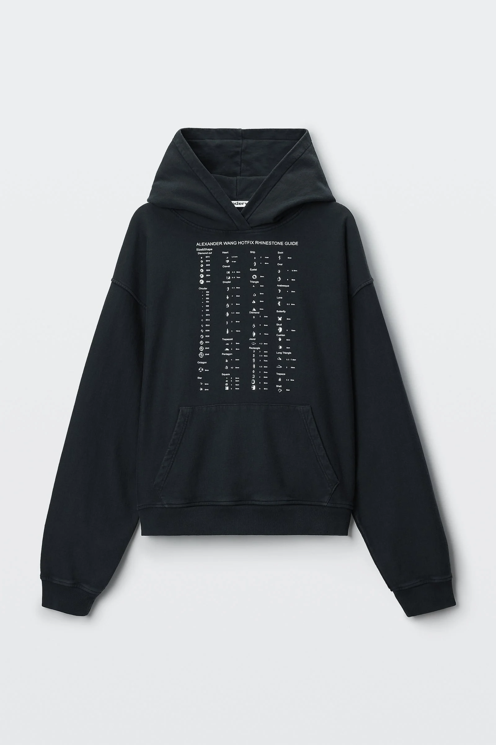 crystal hotfix graphic hoodie - 1
