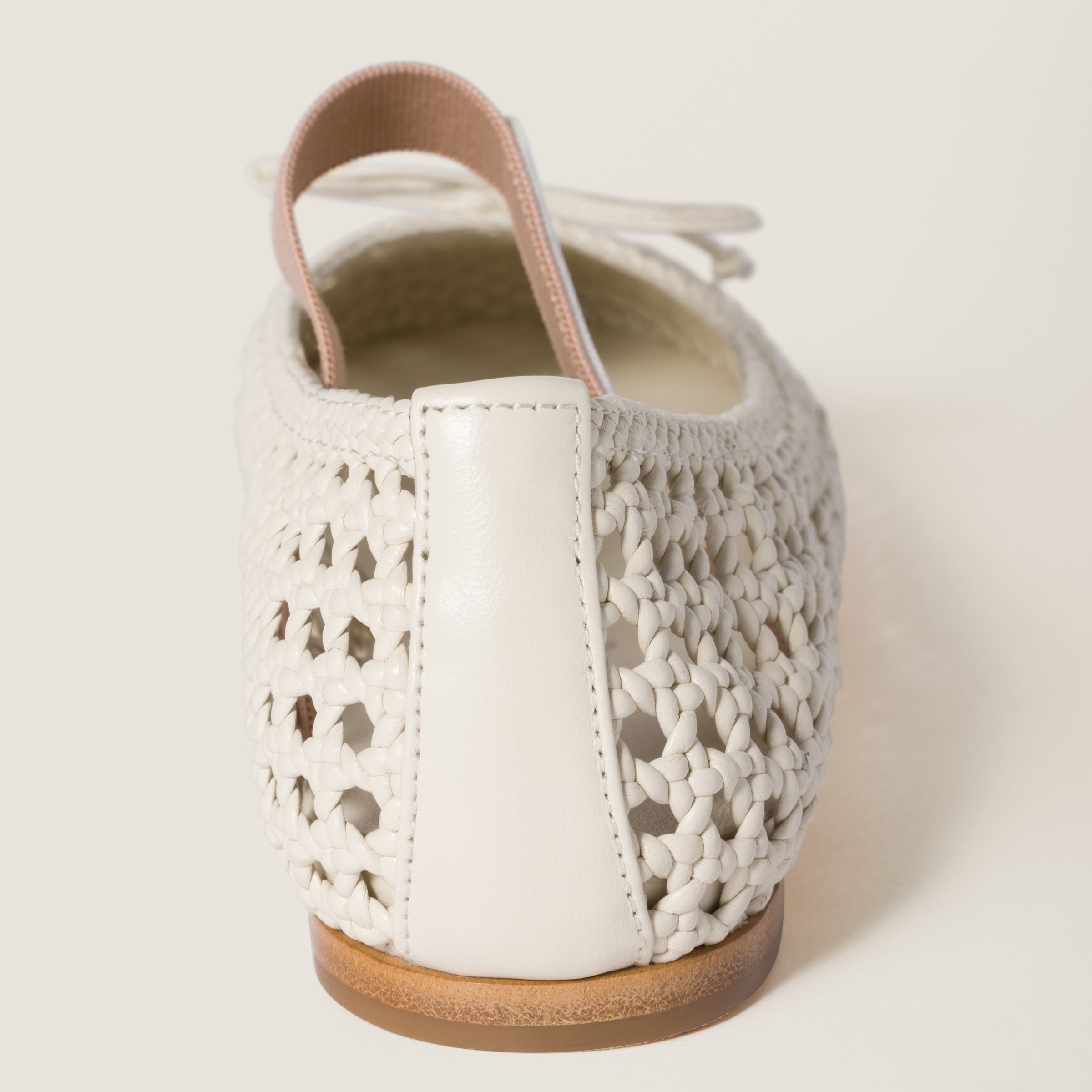 Woven nappa leather ballerinas - 3