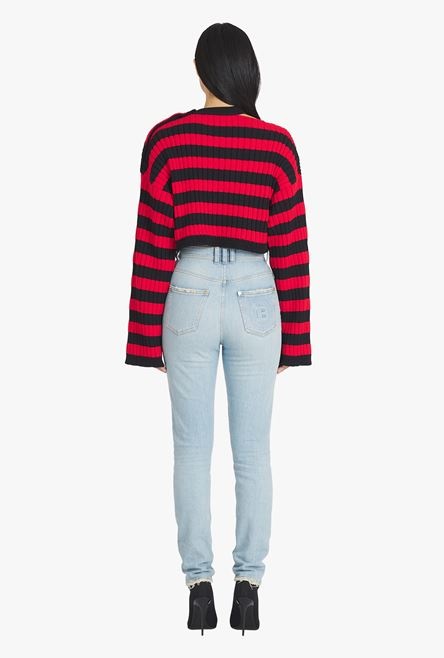 Black and red nautical sweater - 3