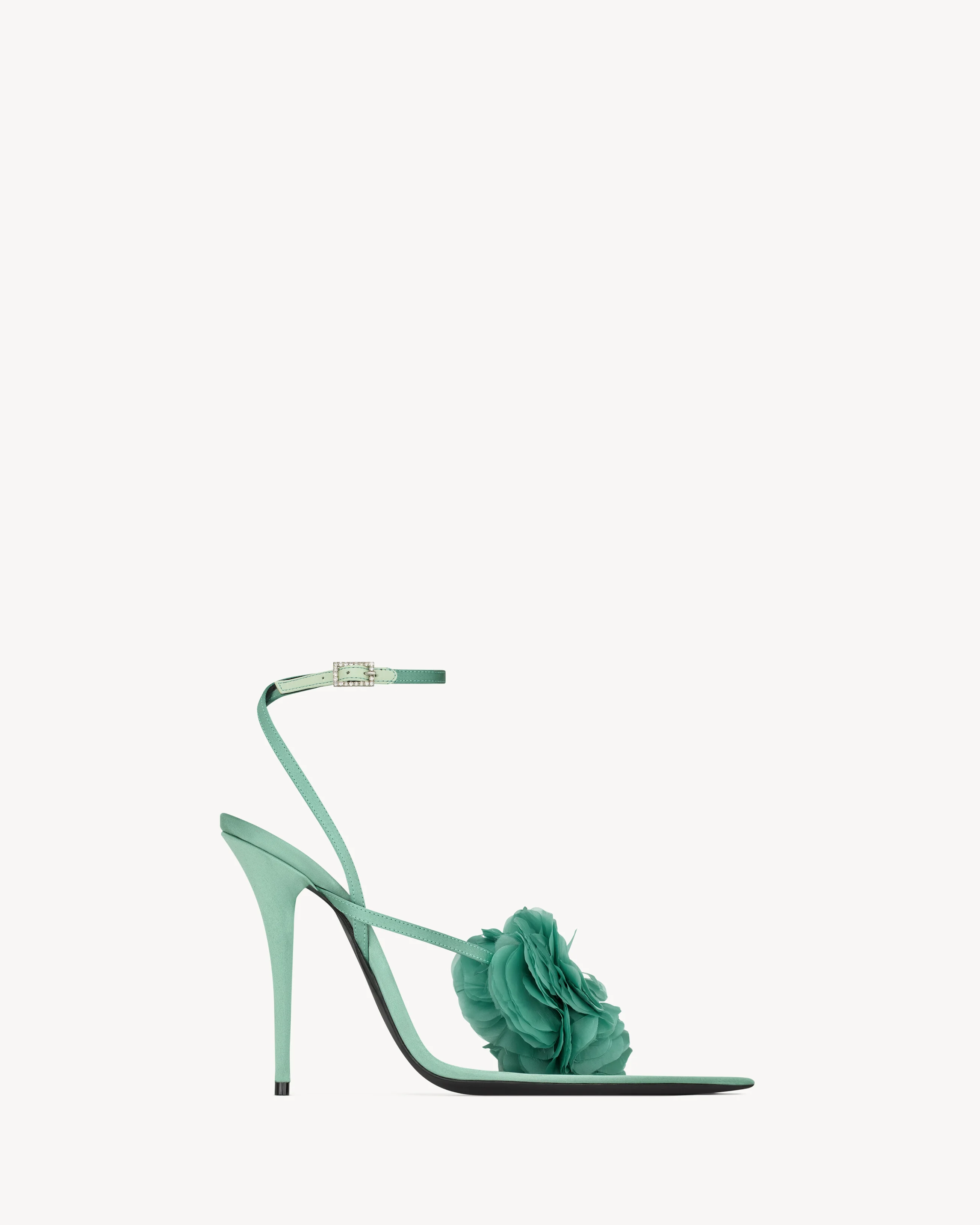 TRIANON SANDALS IN SATIN CREPE - 1