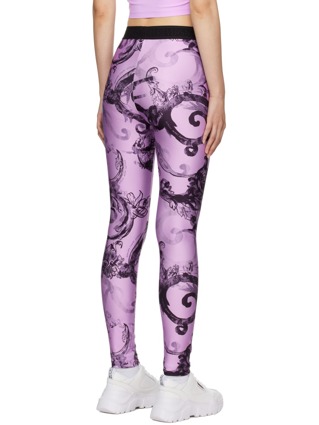 Purple Printed Leggings - 3