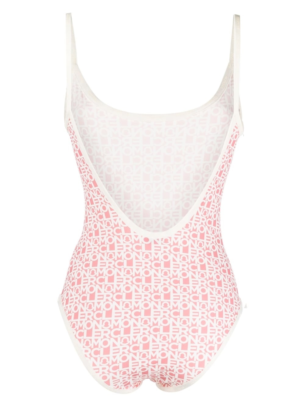 logo-print scoop-back swimsuit - 2