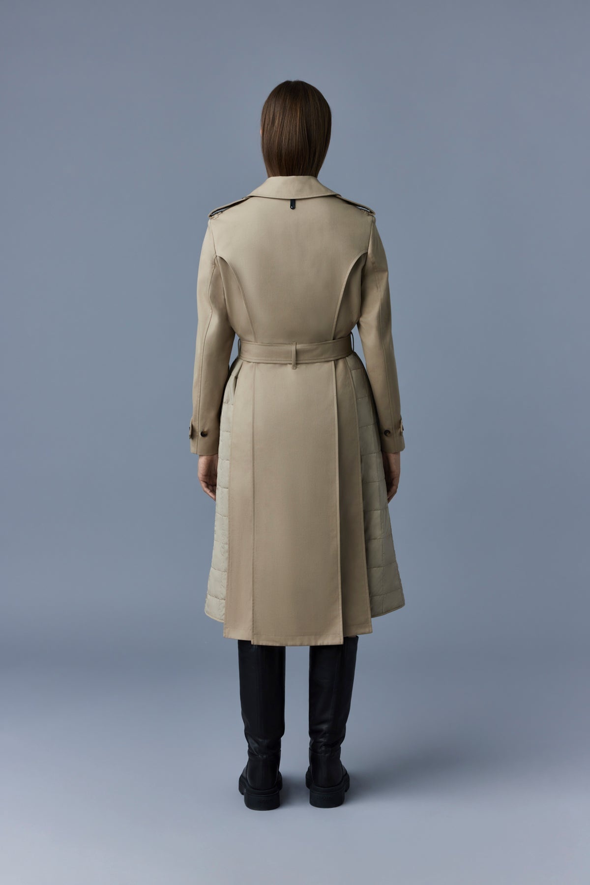 ASTRID Mixed media trench coat - 4