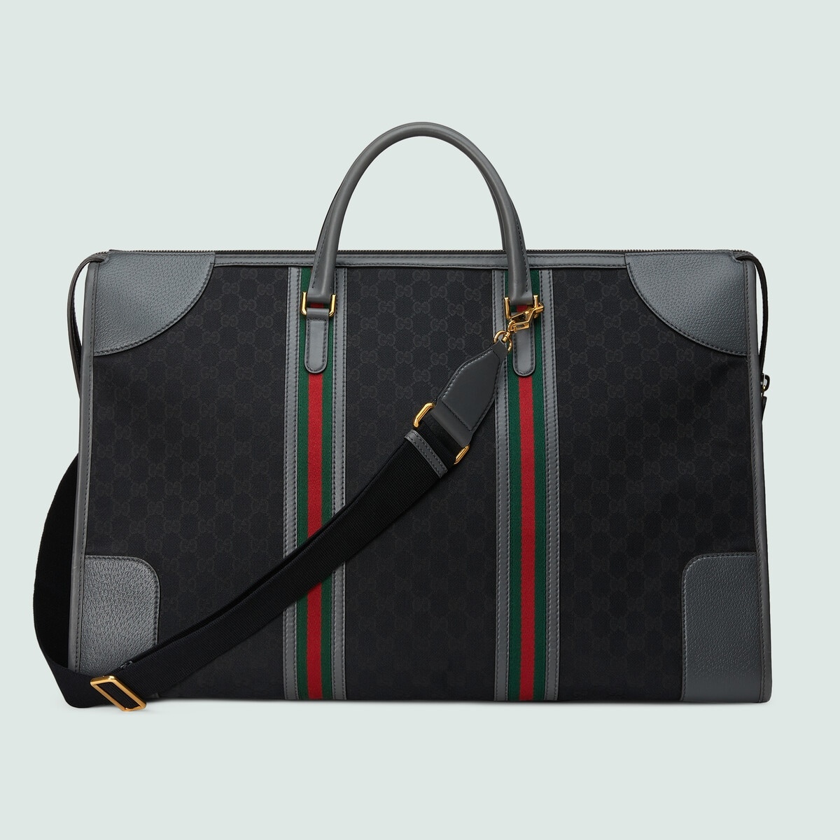 Maxi canvas duffle bag with Double G - 5