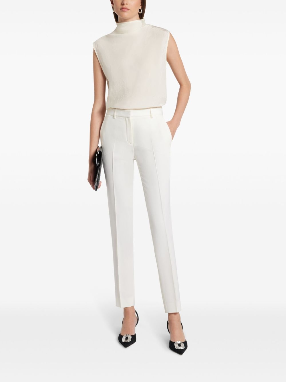 straight-leg wool trousers - 2