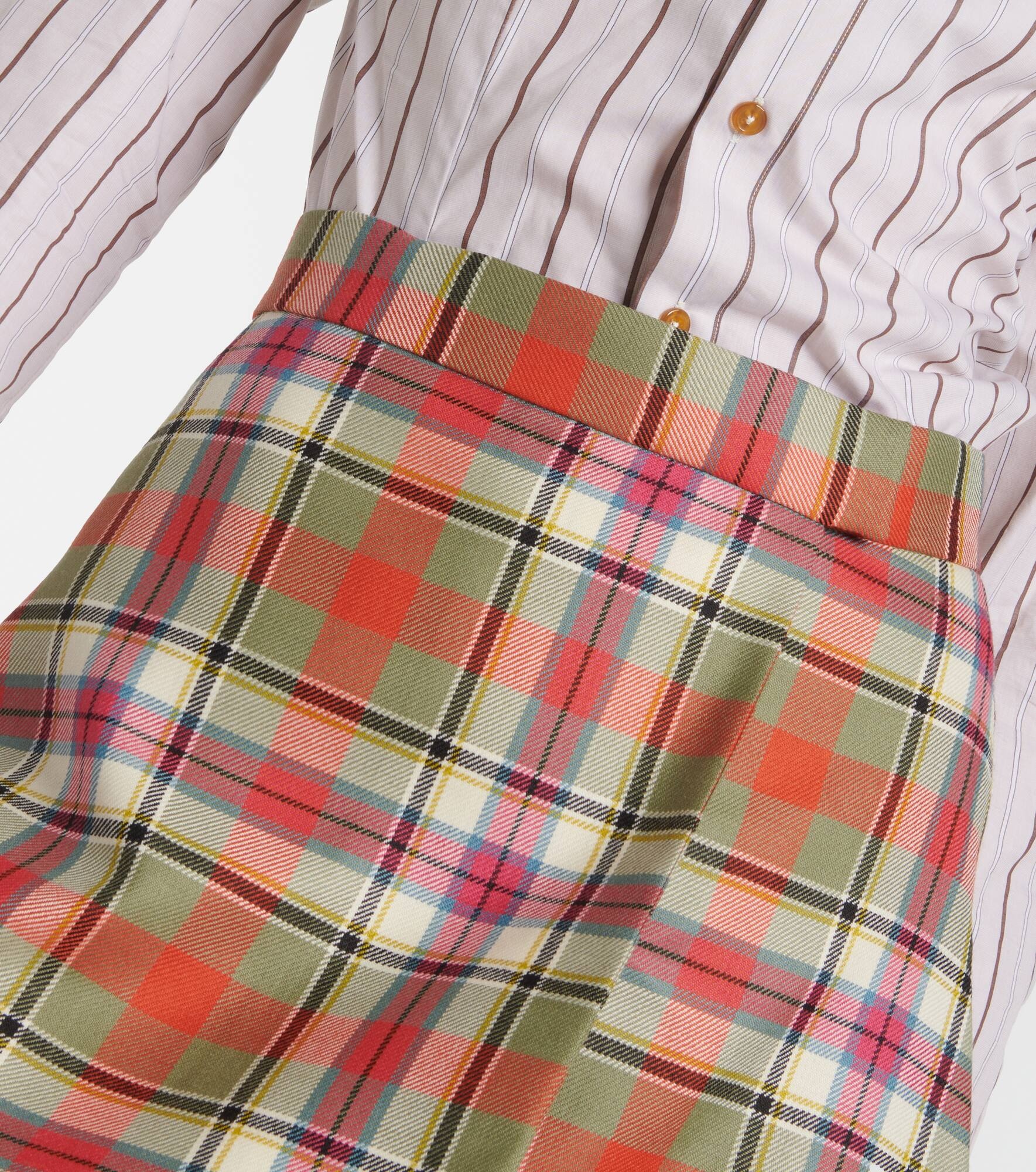 Cut Off checked wool miniskirt - 4