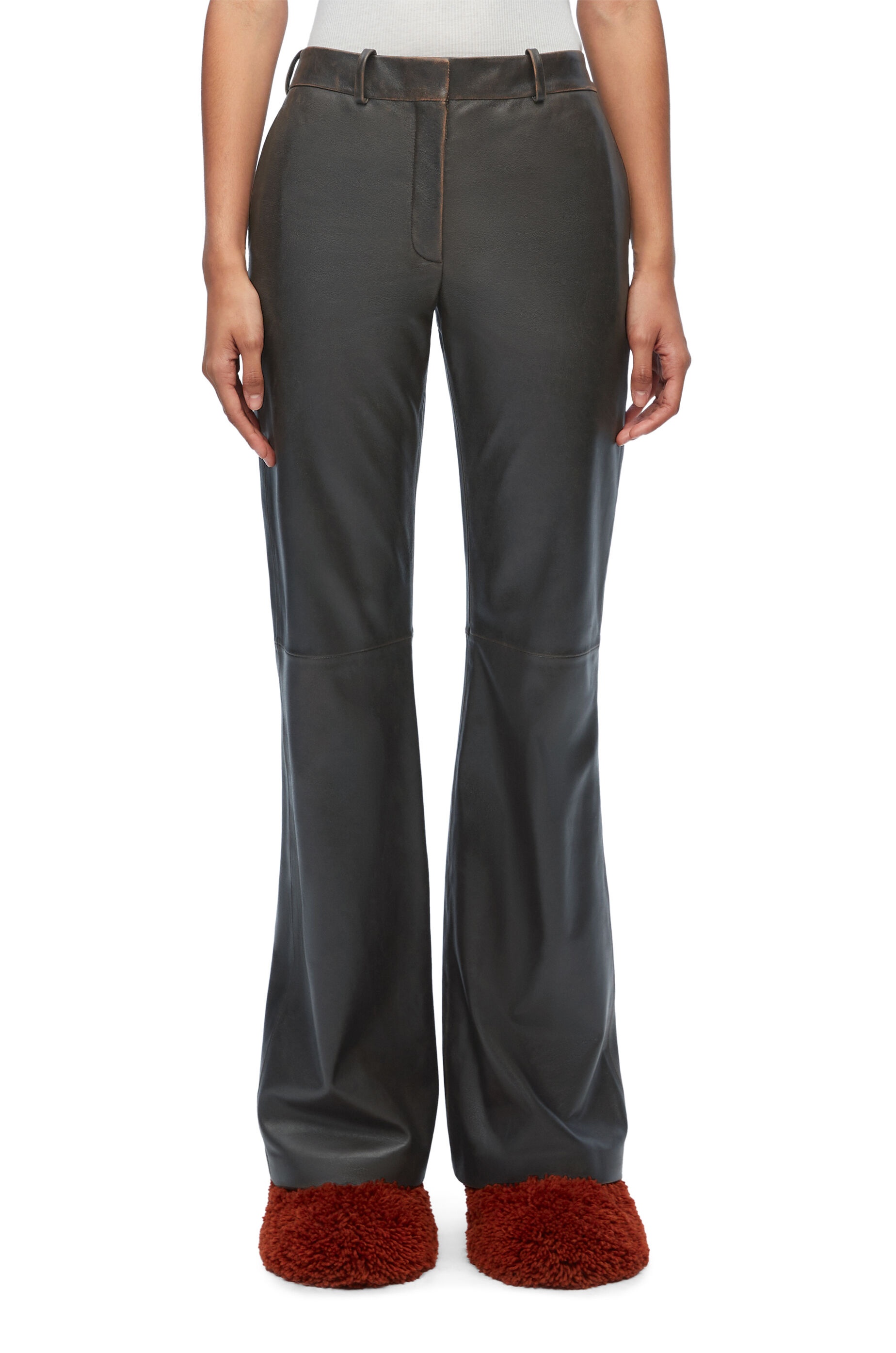 Bootleg trousers in nappa calfskin - 3