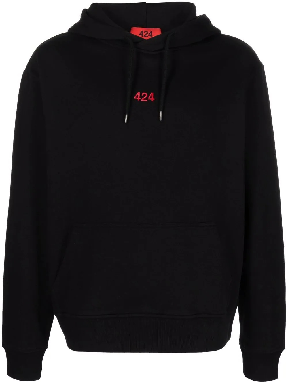 logo-print cotton hoodie - 1