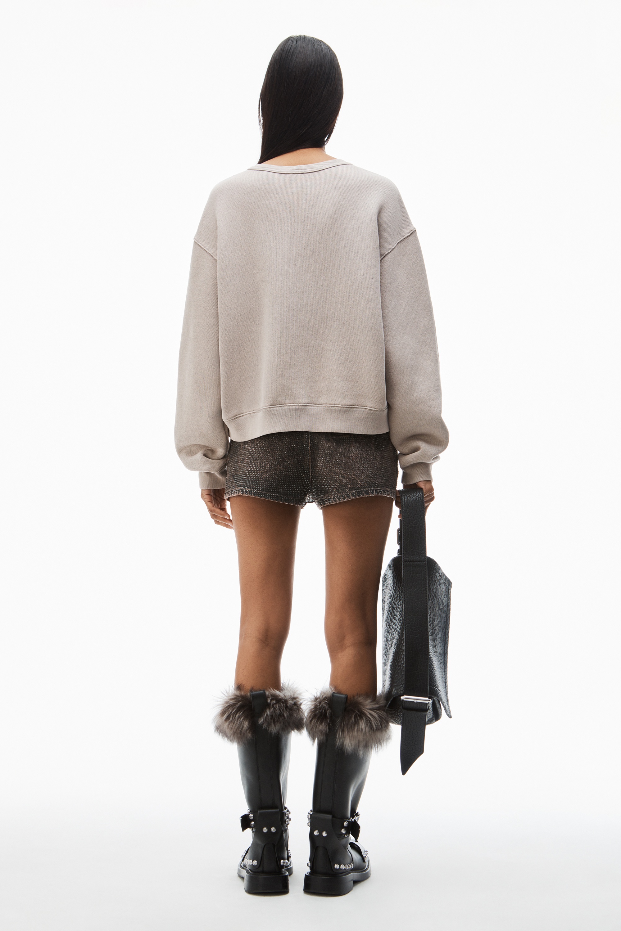 blade logo-embossed sweatshirt in cotton terry - 4
