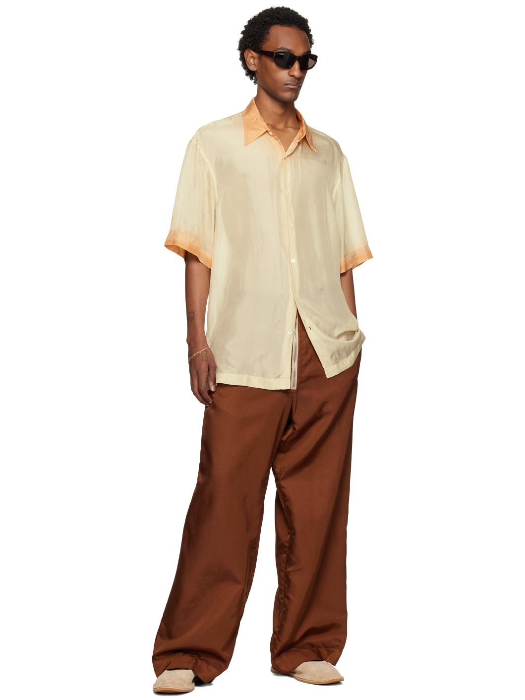 Brown Overdyed Trousers - 4