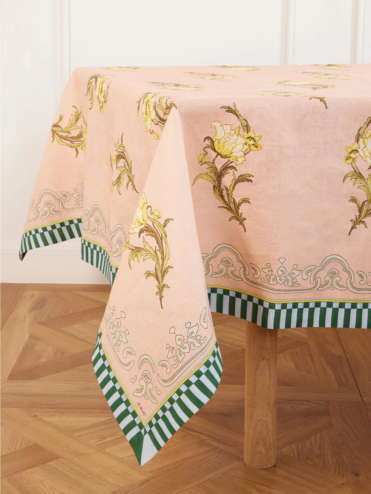 Printed Linen Tablecloth - 1