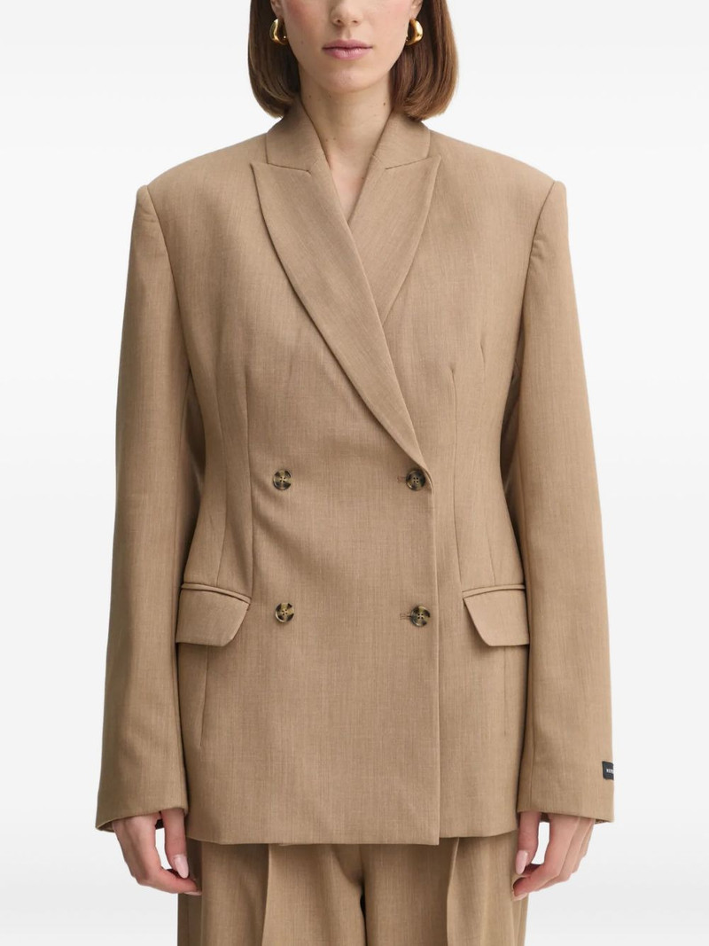 double-breasted buttoned blazer 1