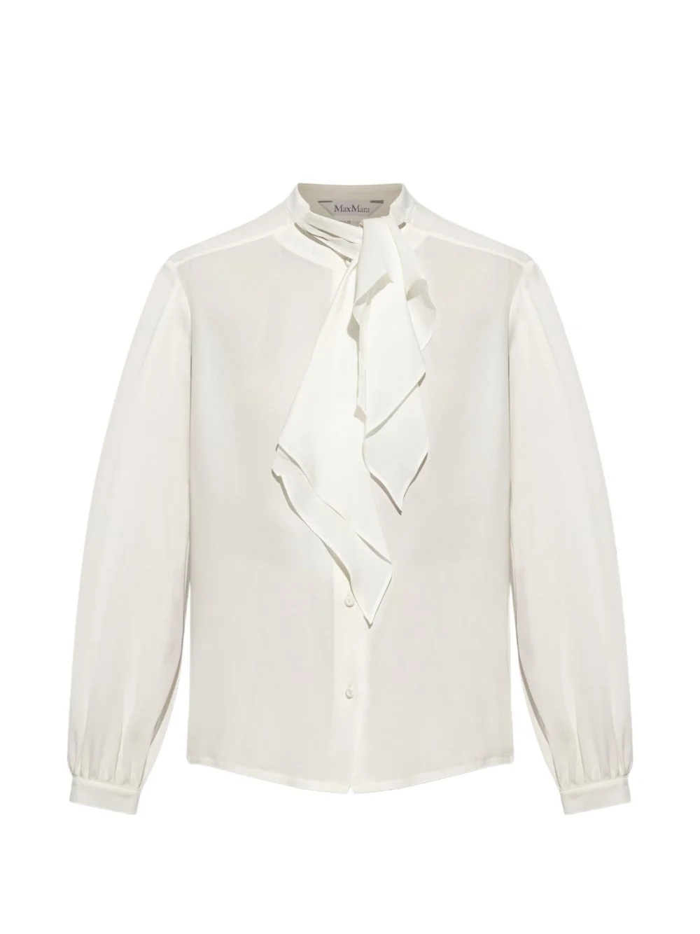 silk tie-neck shirt - 1