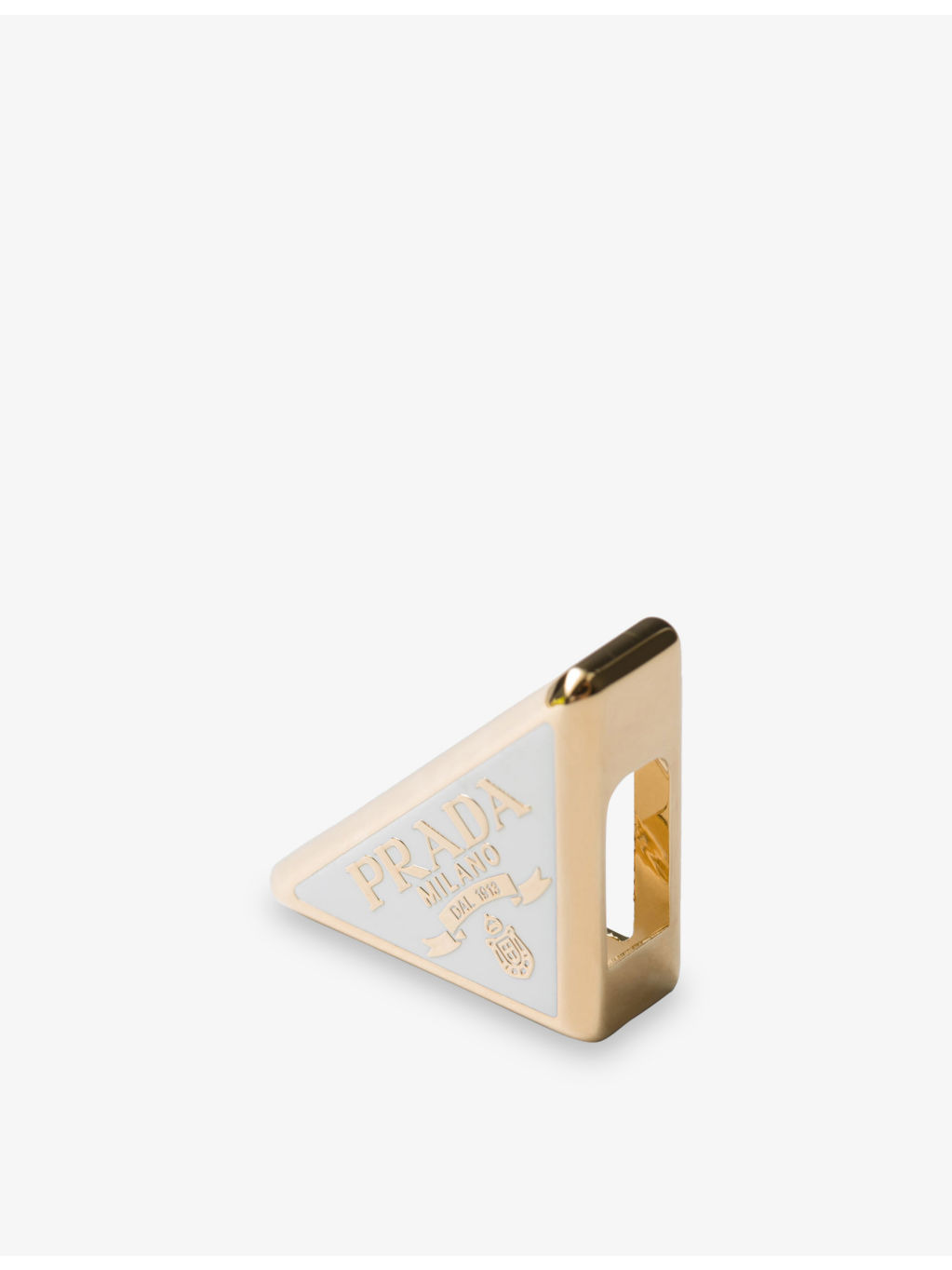 Triangle-Plaque Metal Brass Scarf Clip - 2