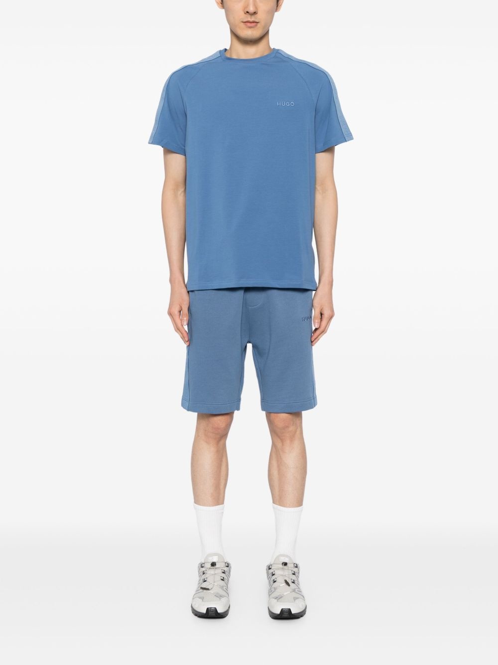 logo tape side cotton short - 2