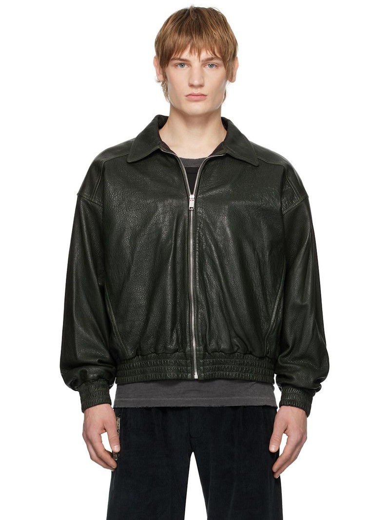 Green Painter's Wives Library Leather Jacket 1