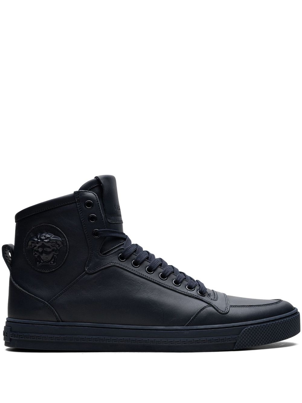 high-top leather "Navy" sneakers - 1