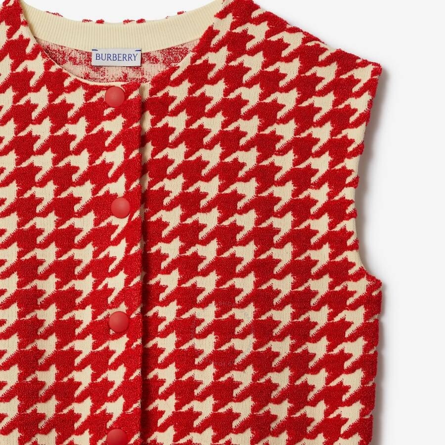 Burberry Sleeveless Houndstooth Pattern Dress - 2