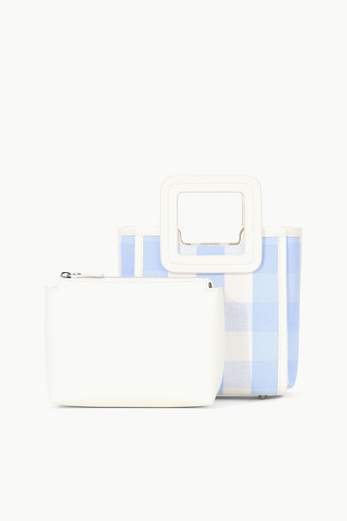 STAUD MINI SHIRLEY BAG SKY GINGHAM - 5